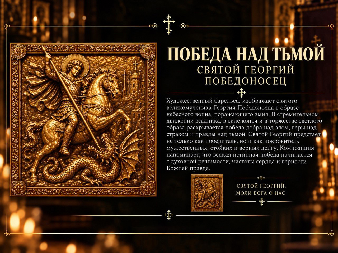 Победа над тьмой — барельеф проекта Ника Мария